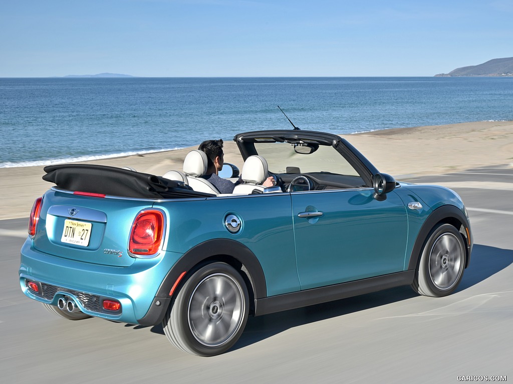 2016 MINI Cooper S Convertible (Color: Caribbean Aqua Metallic) - Side