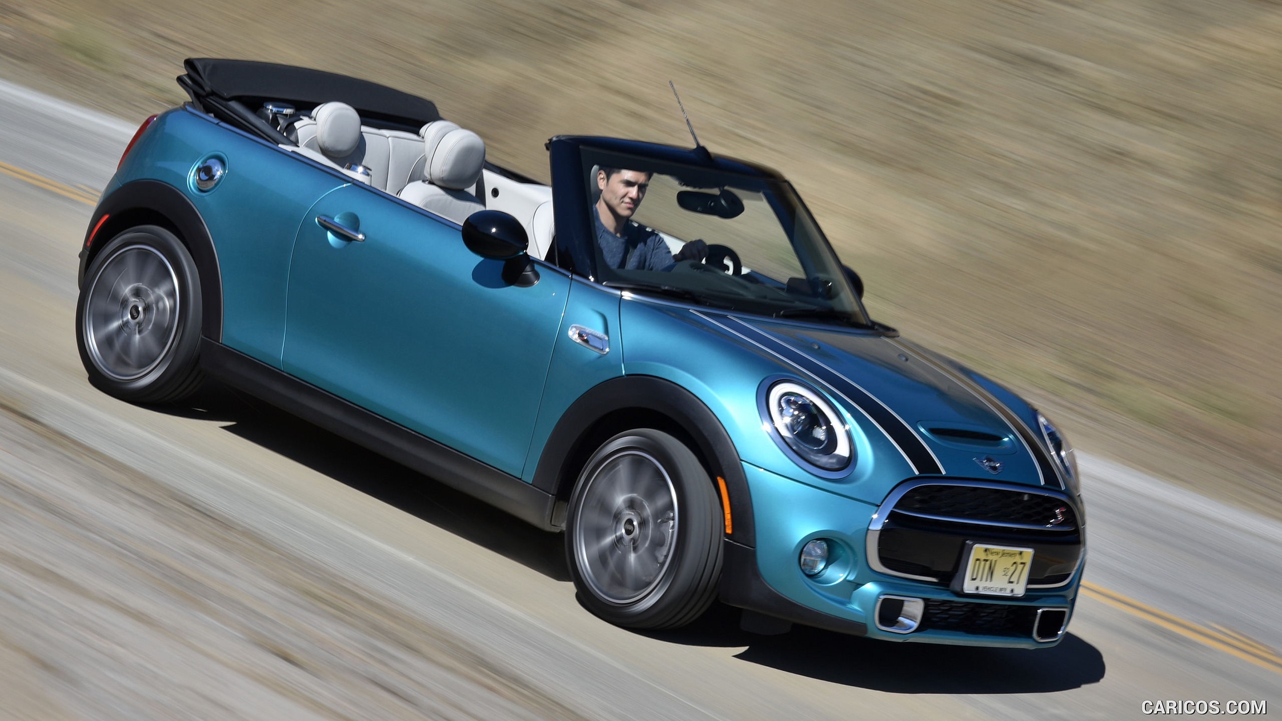 2016 MINI Cooper S Convertible (Color: Caribbean Aqua Metallic) - Side ...