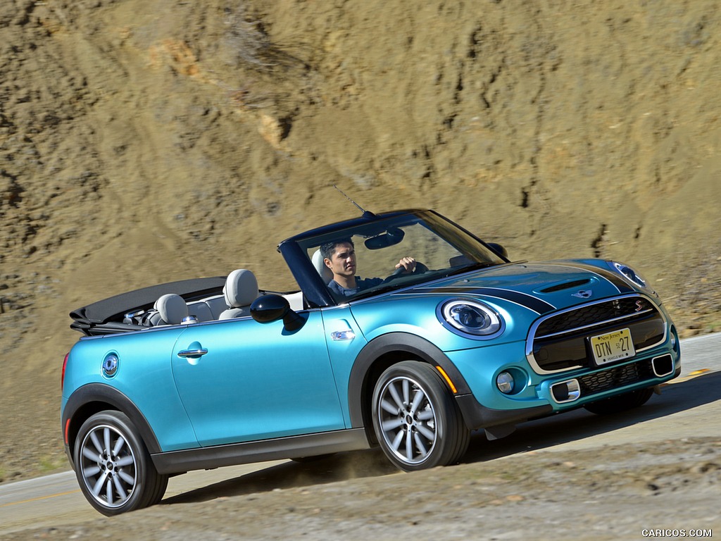 2016 MINI Cooper S Convertible (Color: Caribbean Aqua Metallic) - Side