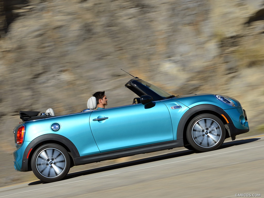 2016 MINI Cooper S Convertible (Color: Caribbean Aqua Metallic) - Side