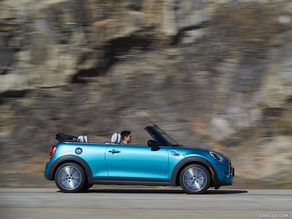 2016 MINI Cooper S Convertible (Color: Caribbean Aqua Metallic) - Side