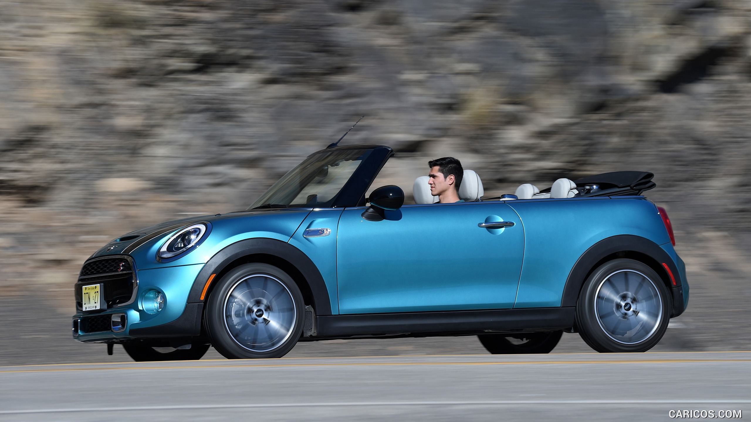 2016 MINI Cooper S Convertible (Color: Caribbean Aqua Metallic) - Side ...