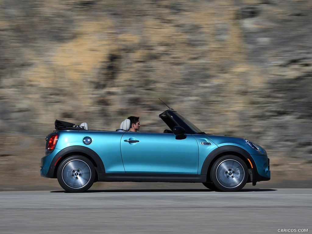 2016 MINI Cooper S Convertible (Color: Caribbean Aqua Metallic) - Side