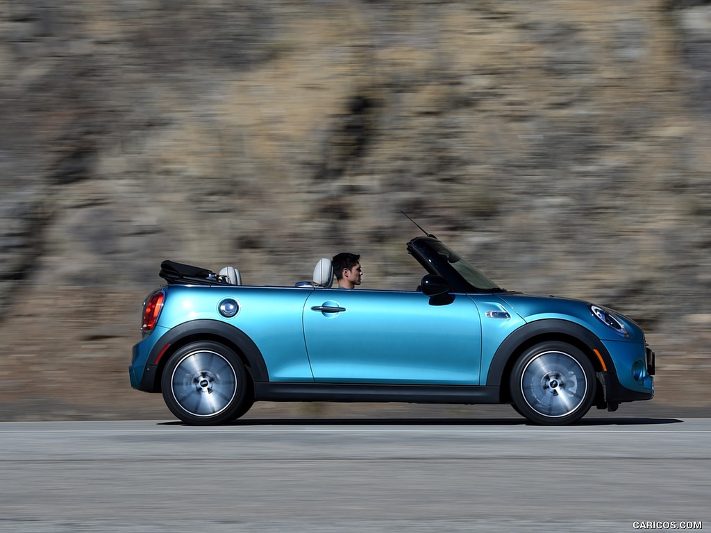 2016 MINI Cooper S Convertible (Color: Caribbean Aqua Metallic) - Side