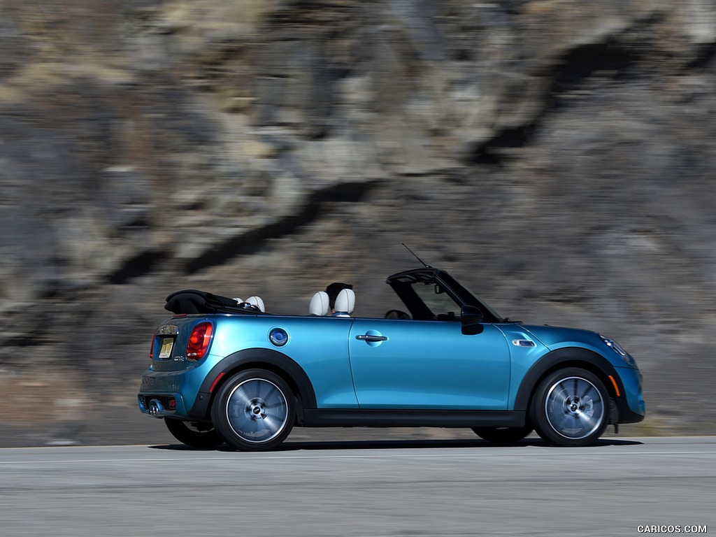 2016 MINI Cooper S Convertible (Color: Caribbean Aqua Metallic) - Side