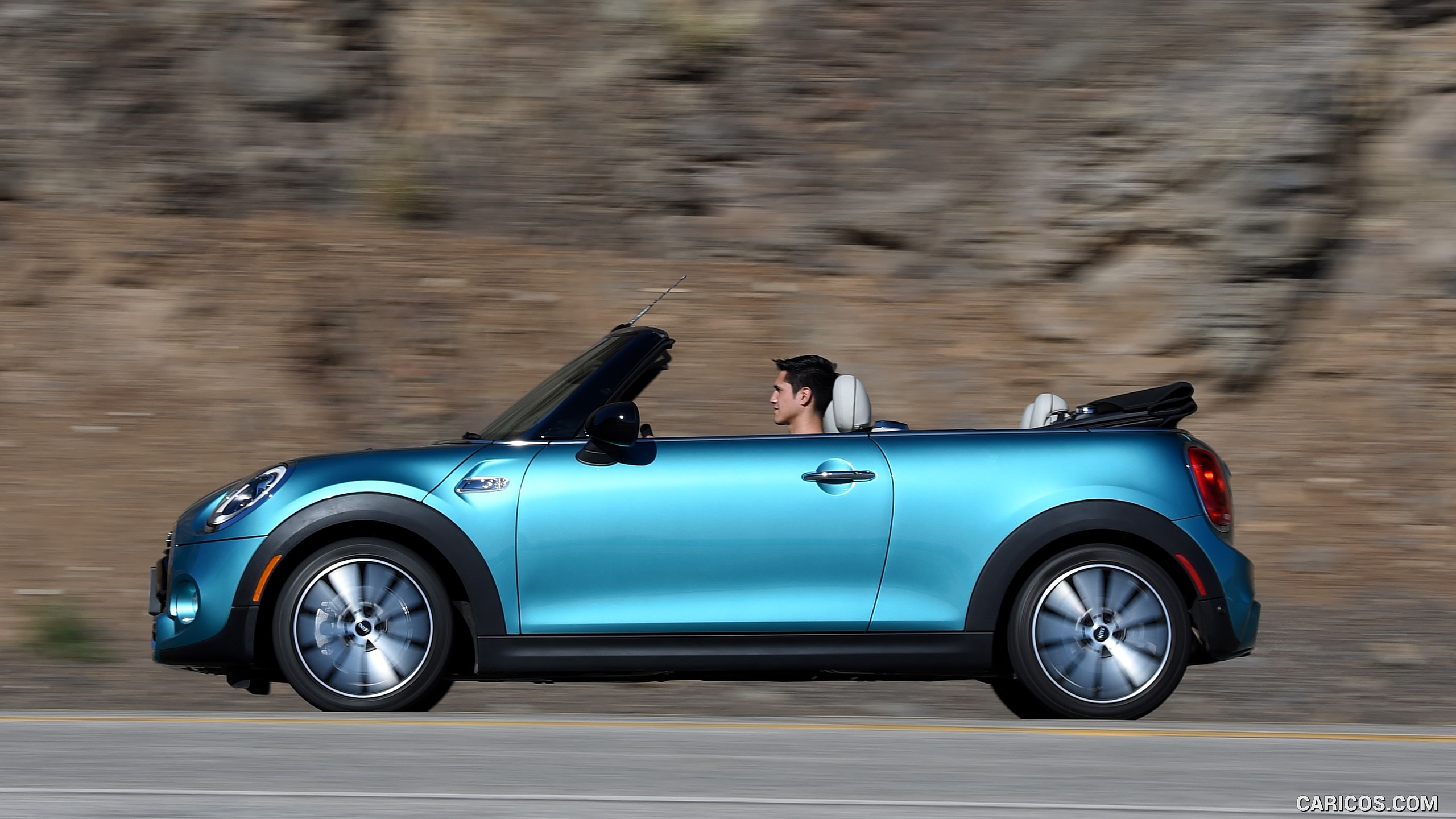 2016 MINI Cooper S Convertible (Color: Caribbean Aqua Metallic) - Side ...