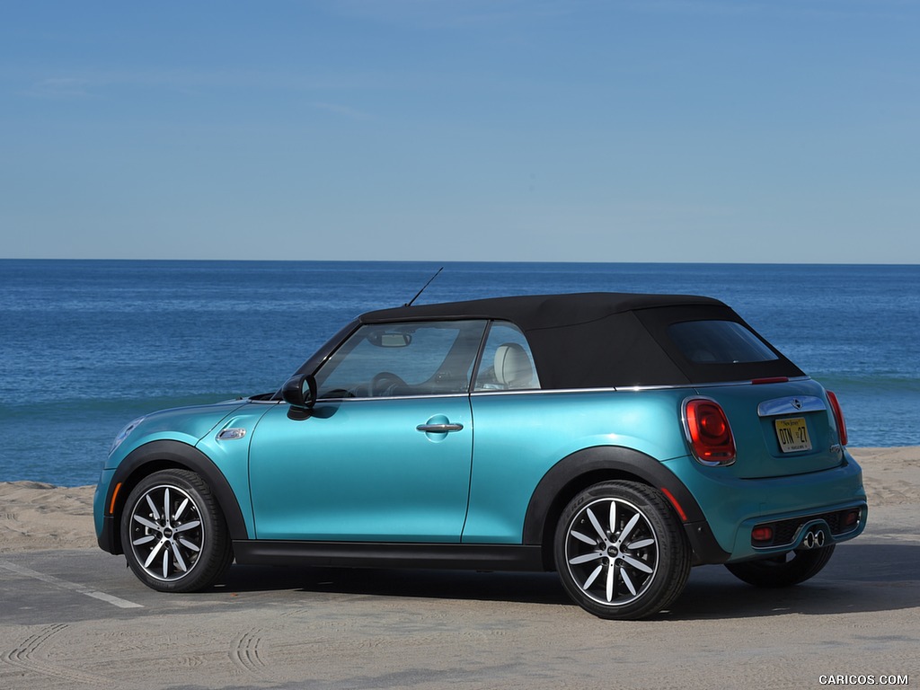 2016 MINI Cooper S Convertible (Color: Caribbean Aqua Metallic) - Side