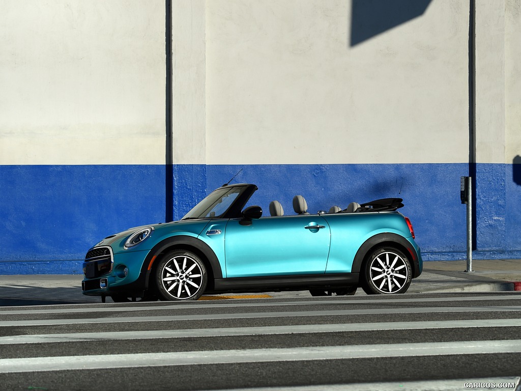 2016 MINI Cooper S Convertible (Color: Caribbean Aqua Metallic) - Side