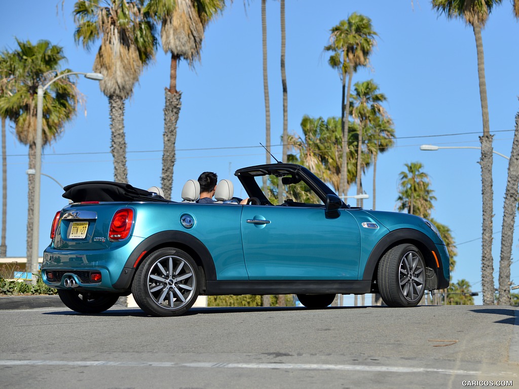 2016 MINI Cooper S Convertible (Color: Caribbean Aqua Metallic) - Side