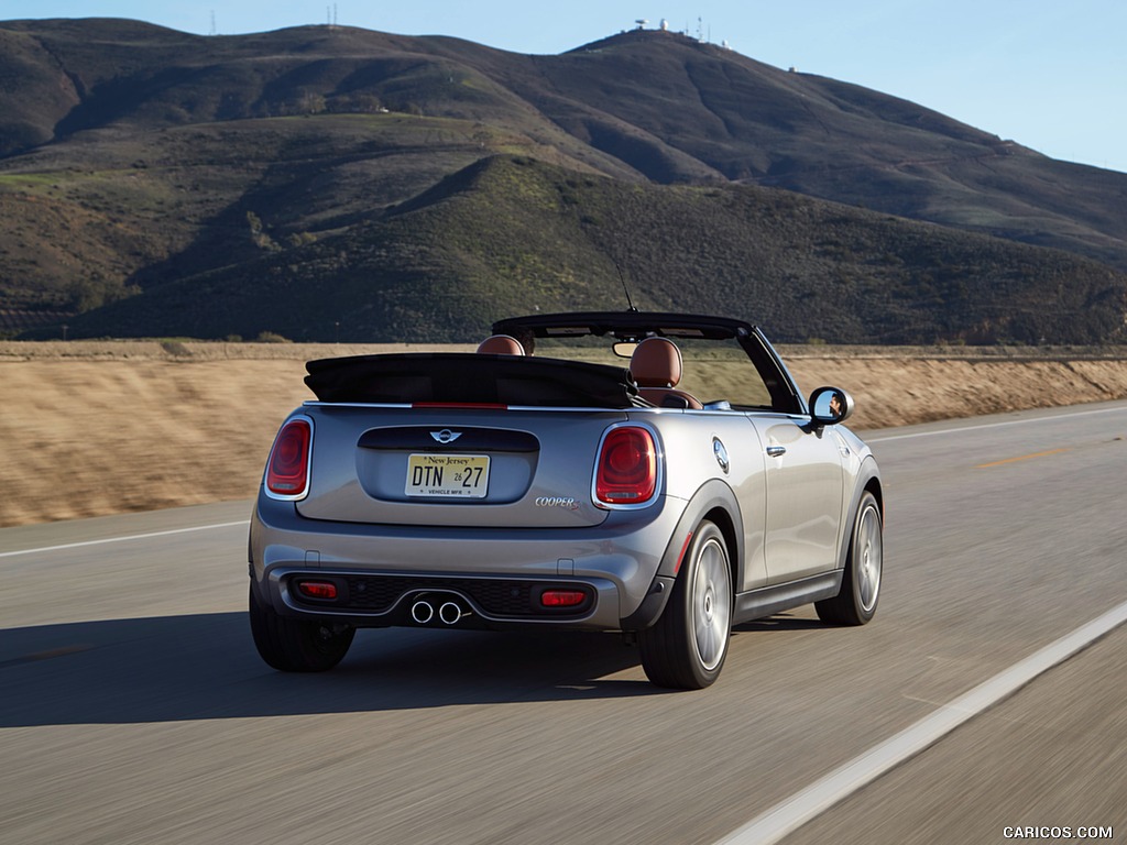 2016 MINI Cooper S Convertible (Color: Melting Silver Metallic) - Rear