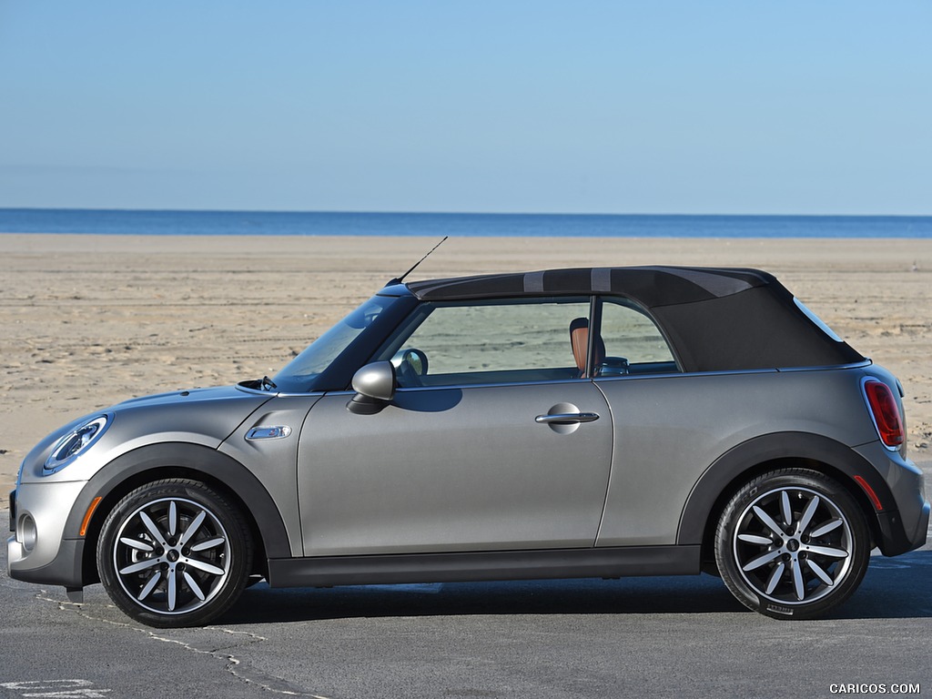 2016 MINI Cooper S Convertible (Color: Melting Silver Metallic) - Top Closed - Side