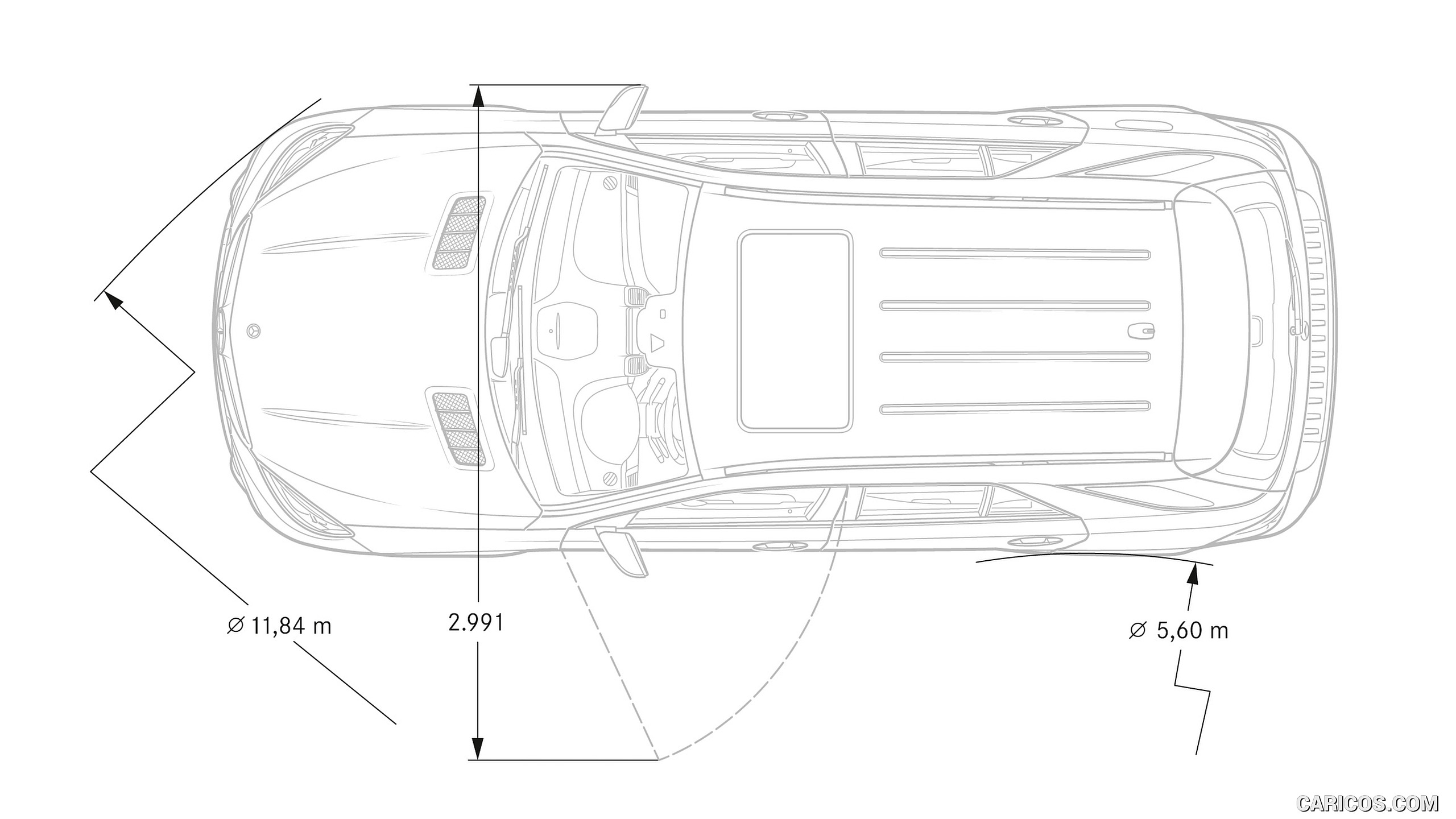 2016 Mercedes-AMG GLE 63 S (Designo Diamond White Bright) - Technical Drawing, #33 of 68