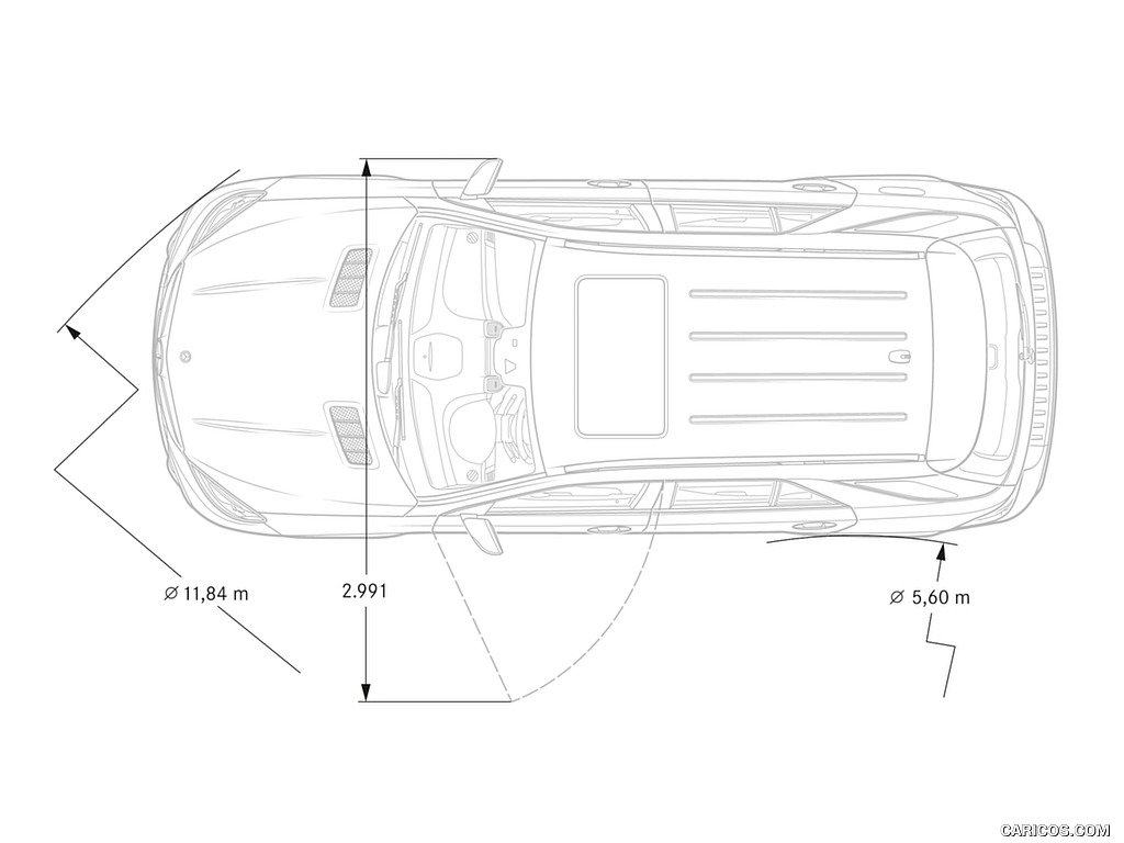 2016 Mercedes-AMG GLE 63 S (Designo Diamond White Bright) - Technical Drawing