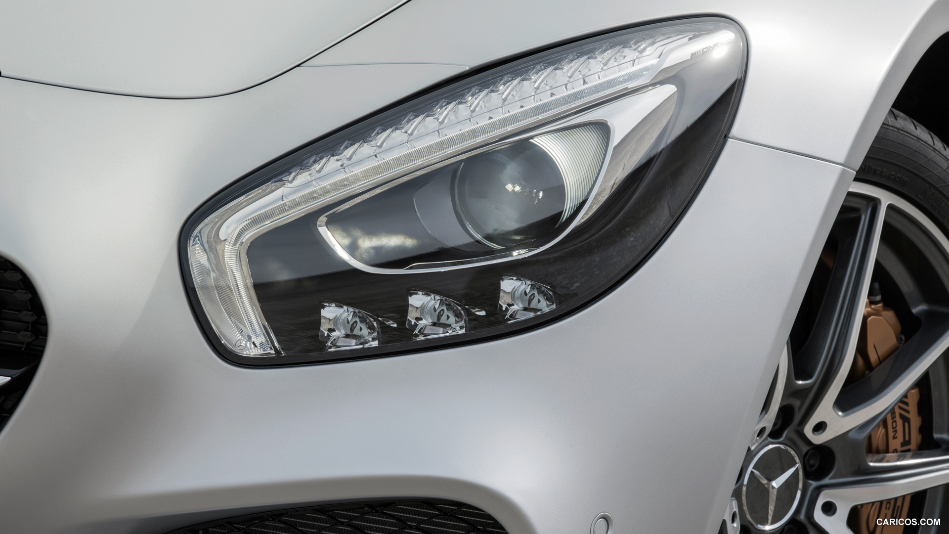 2016 Mercedes-AMG GT (Designo Iridium Silver Magno) - Headlight, #45 of 190