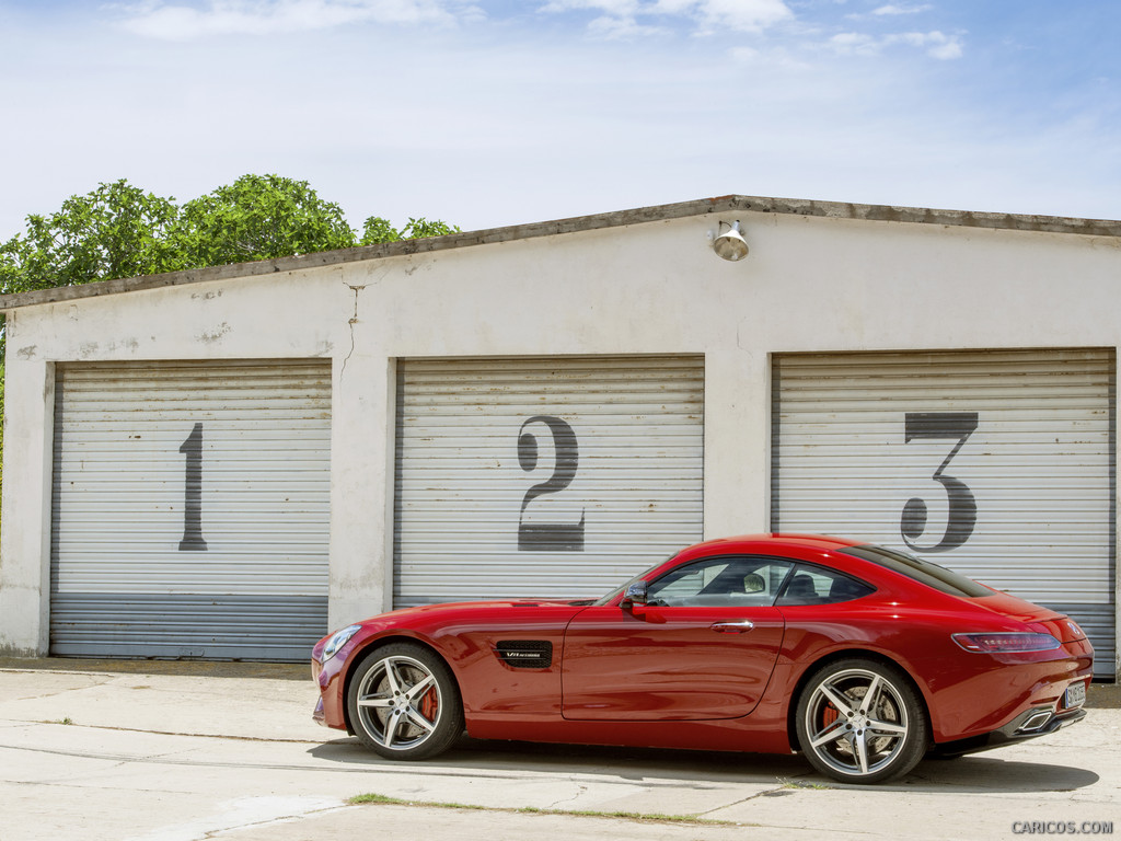 2016 Mercedes-AMG GT (Fire Opal) - Side