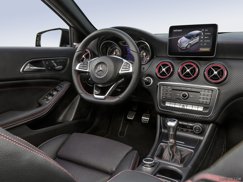 2016 Mercedes-Benz A-Class  A 250 Sport AMG Line (Leather Black / RED CUT) - Interior