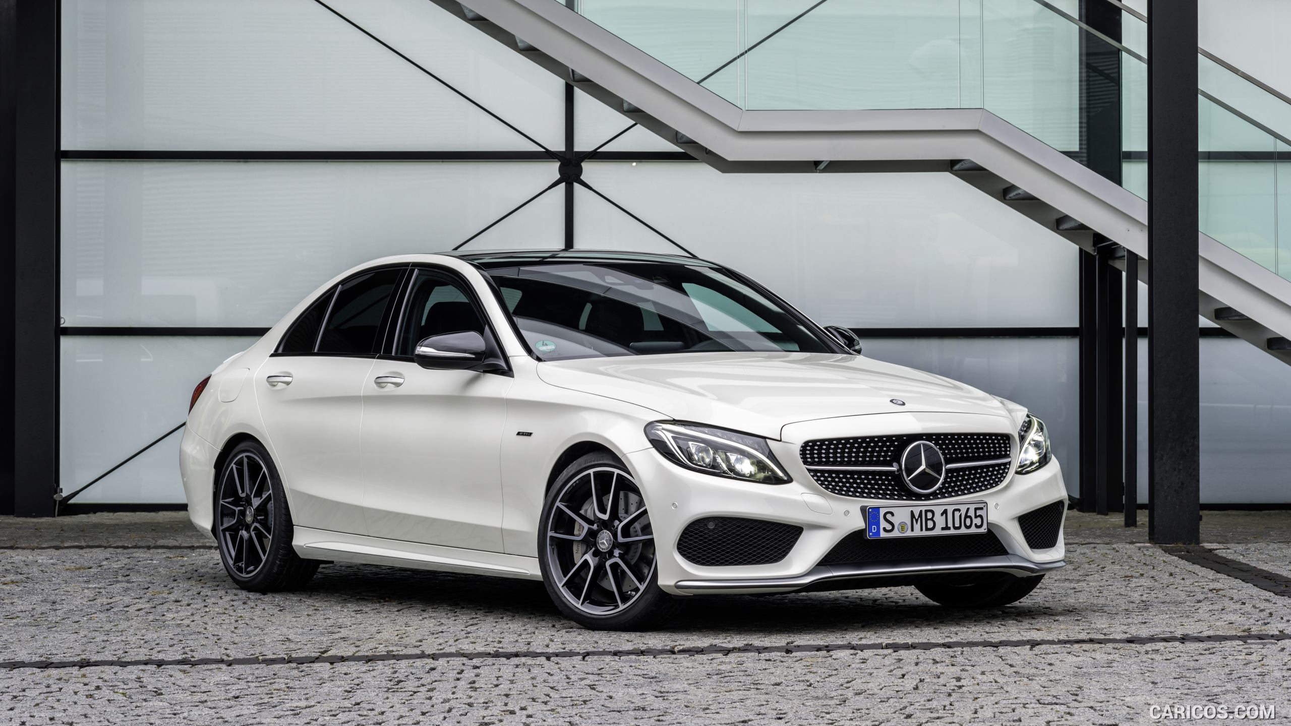 2016 Mercedes-Benz C450 AMG 4MATIC (Diamond White) - Front, #4 of 122