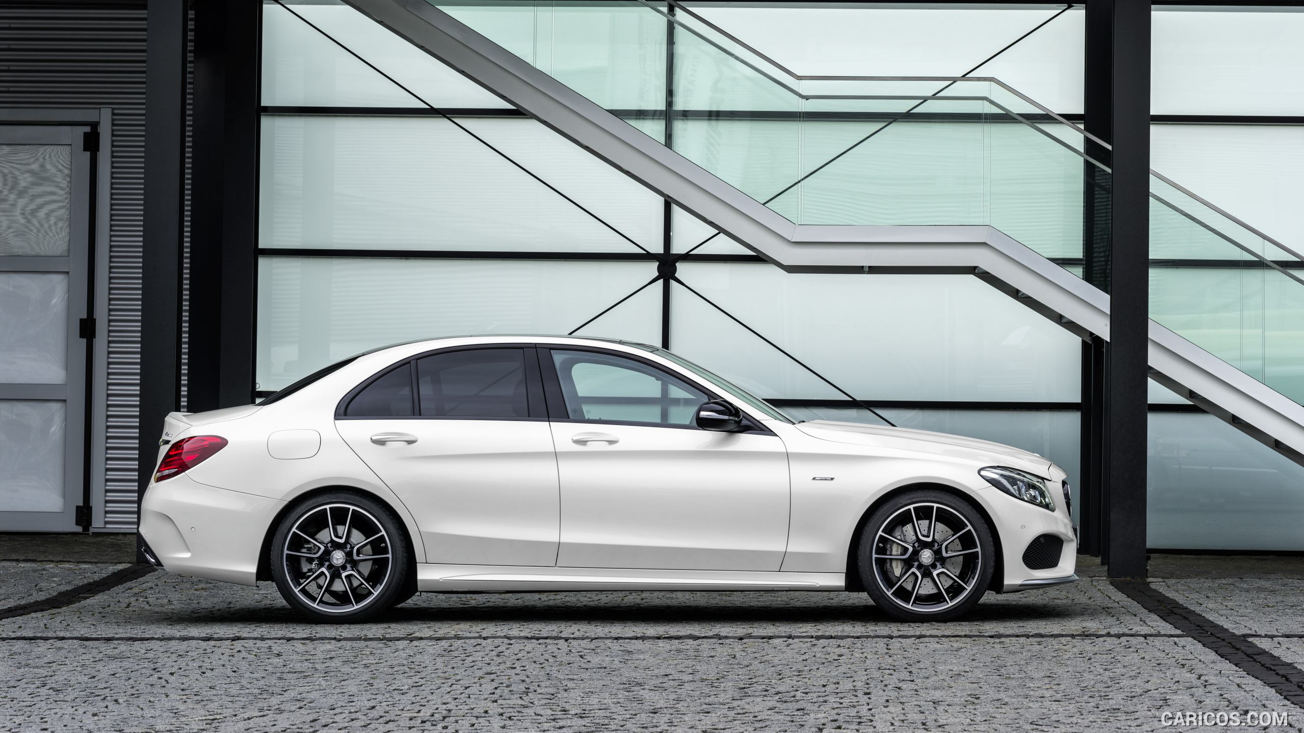 2016 Mercedes-Benz C450 AMG 4MATIC (Diamond White) - Side, #6 of 122