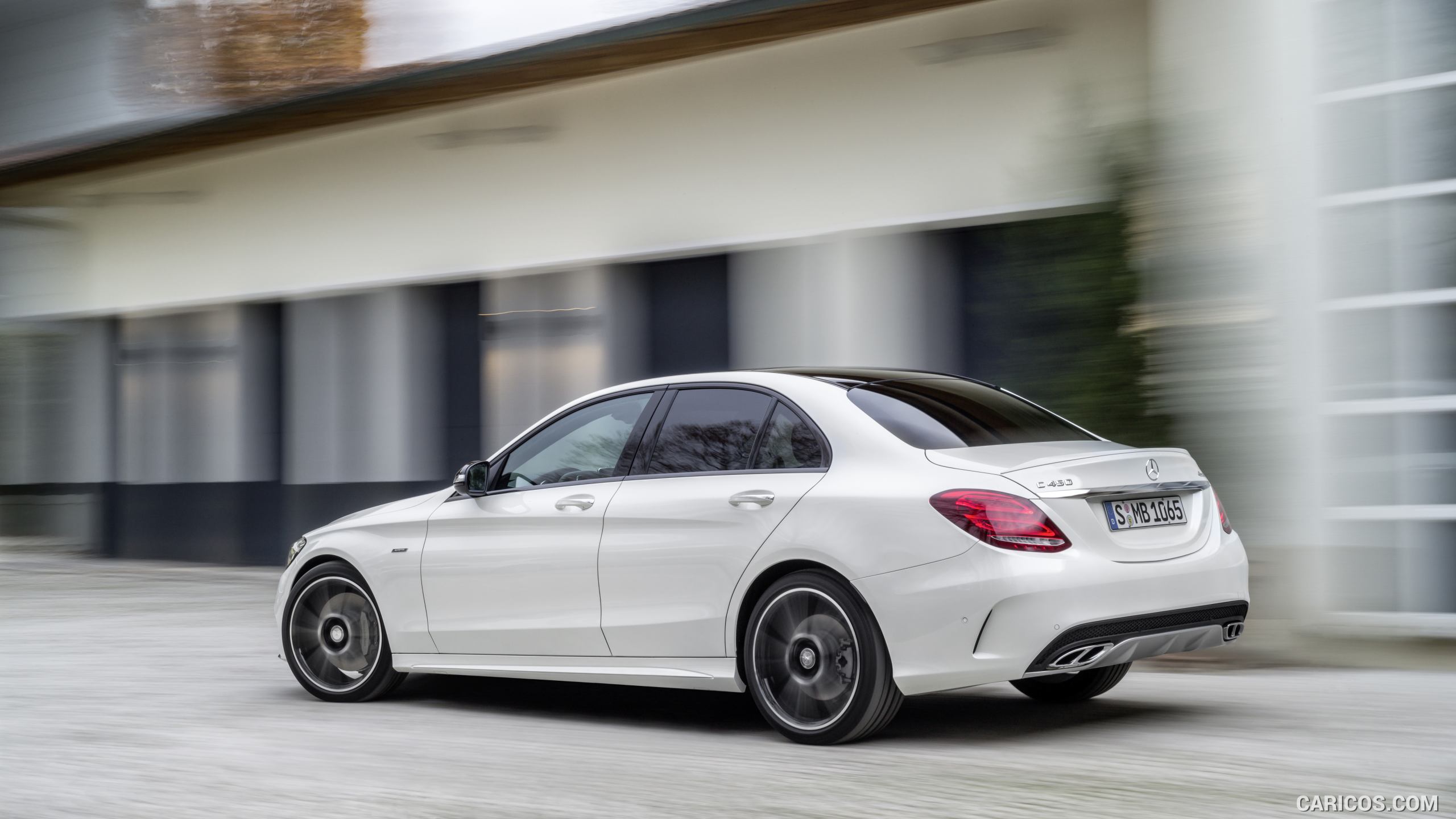 2016 Mercedes-Benz C450 AMG 4MATIC (Diamond White) - Side, #10 of 122