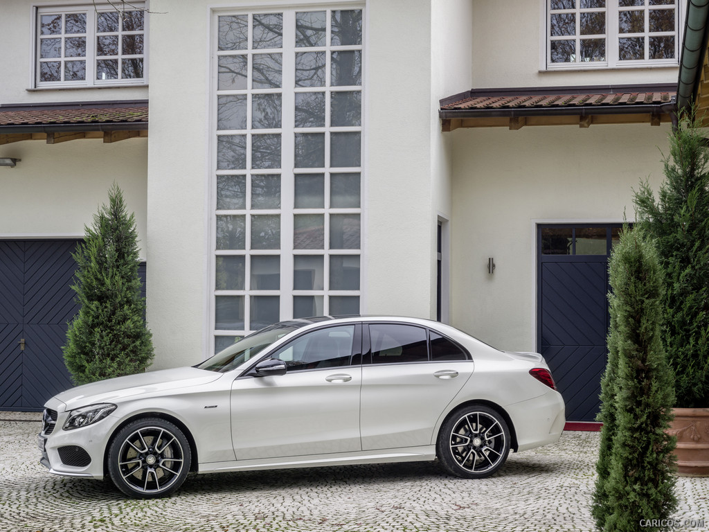 2016 Mercedes-Benz C450 AMG 4MATIC (Diamond White) - Side