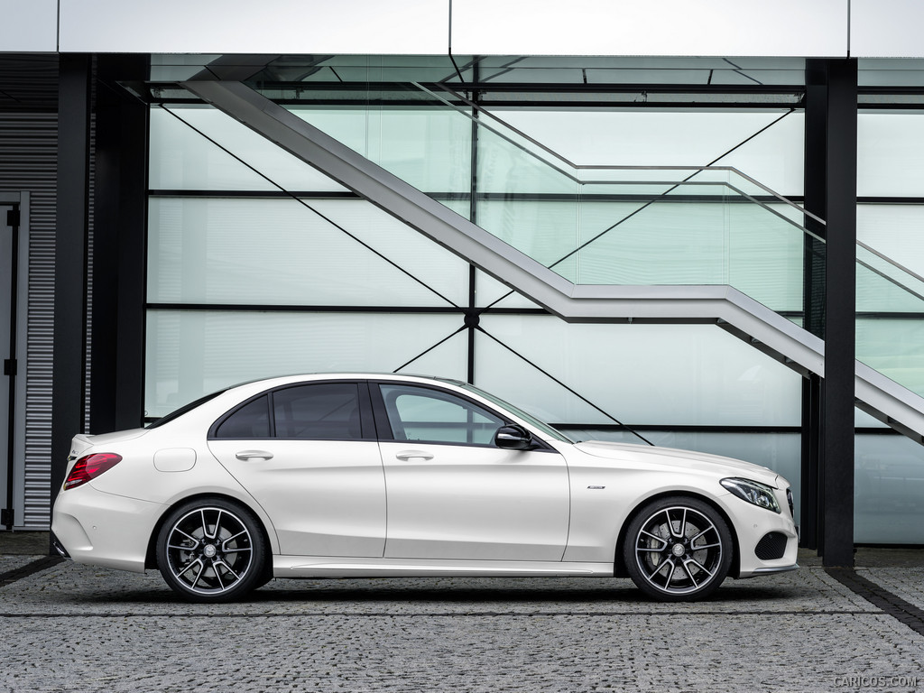 2016 Mercedes-Benz C450 AMG 4MATIC (Diamond White) - Side