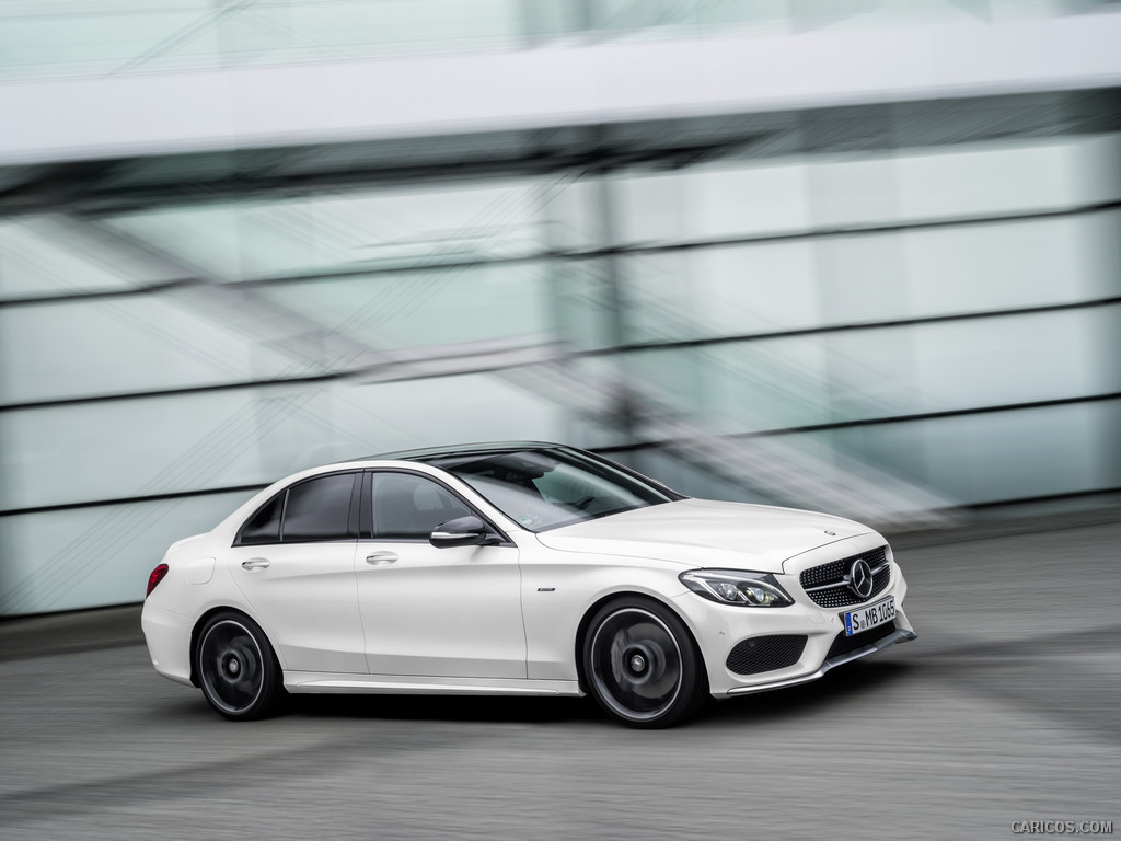 2016 Mercedes-Benz C450 AMG 4MATIC (Diamond White) - Side