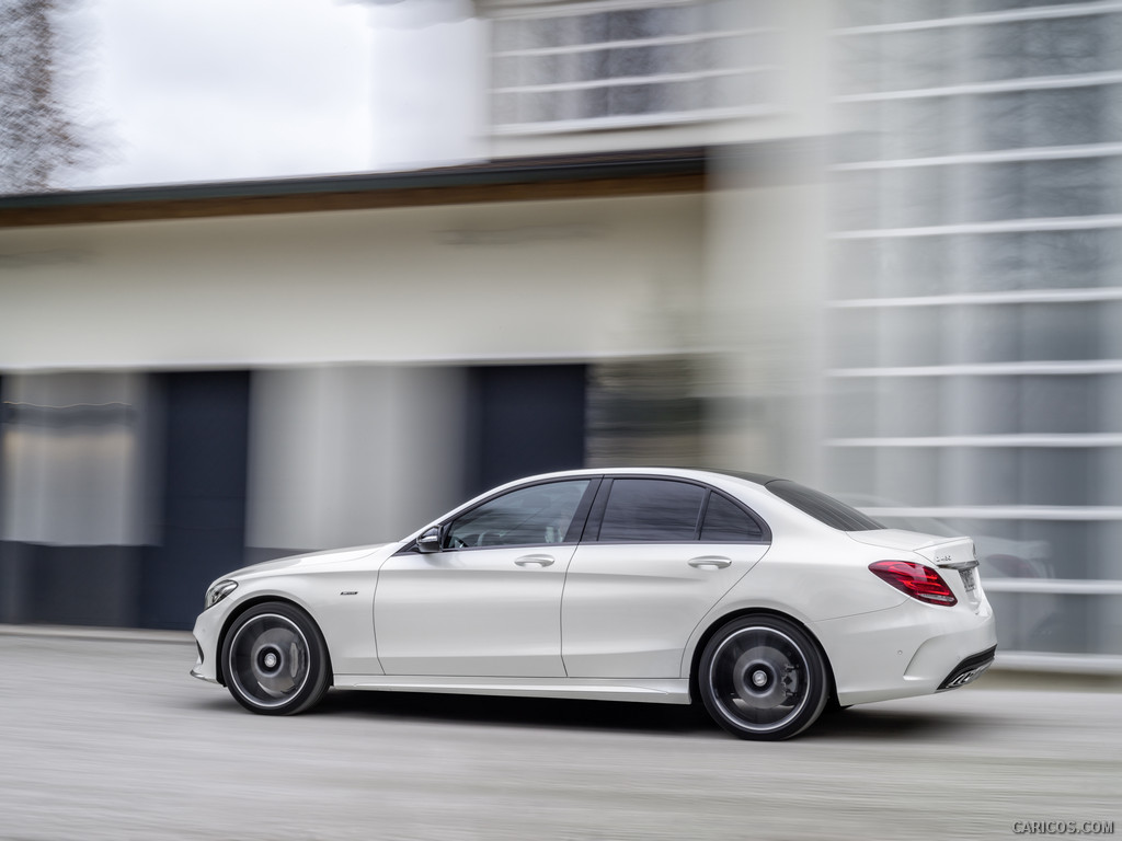 2016 Mercedes-Benz C450 AMG 4MATIC (Diamond White) - Side