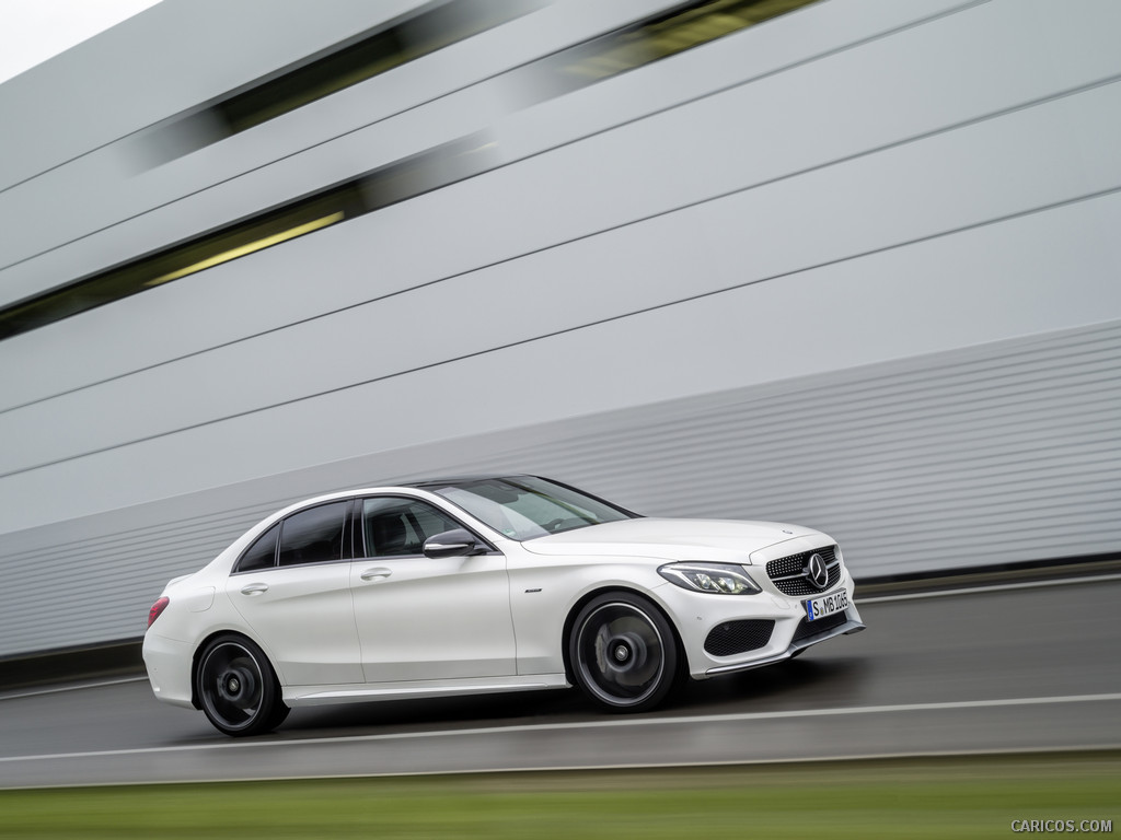 2016 Mercedes-Benz C450 AMG 4MATIC (Diamond White) - Side