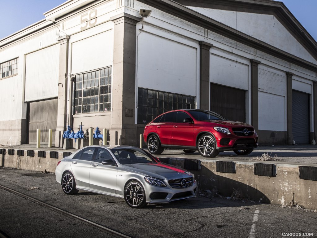 2016 Mercedes-Benz C450 AMG Sedan (US-Spec) and Mercedes-Benz GLE 450 AMG Coupe - Front