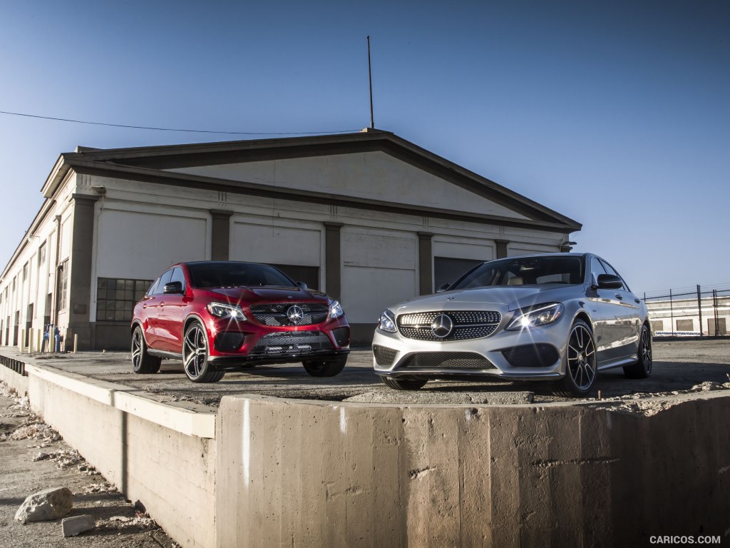 2016 Mercedes-Benz C450 AMG Sedan (US-Spec) and Mercedes-Benz GLE 450 AMG Coupe - Front