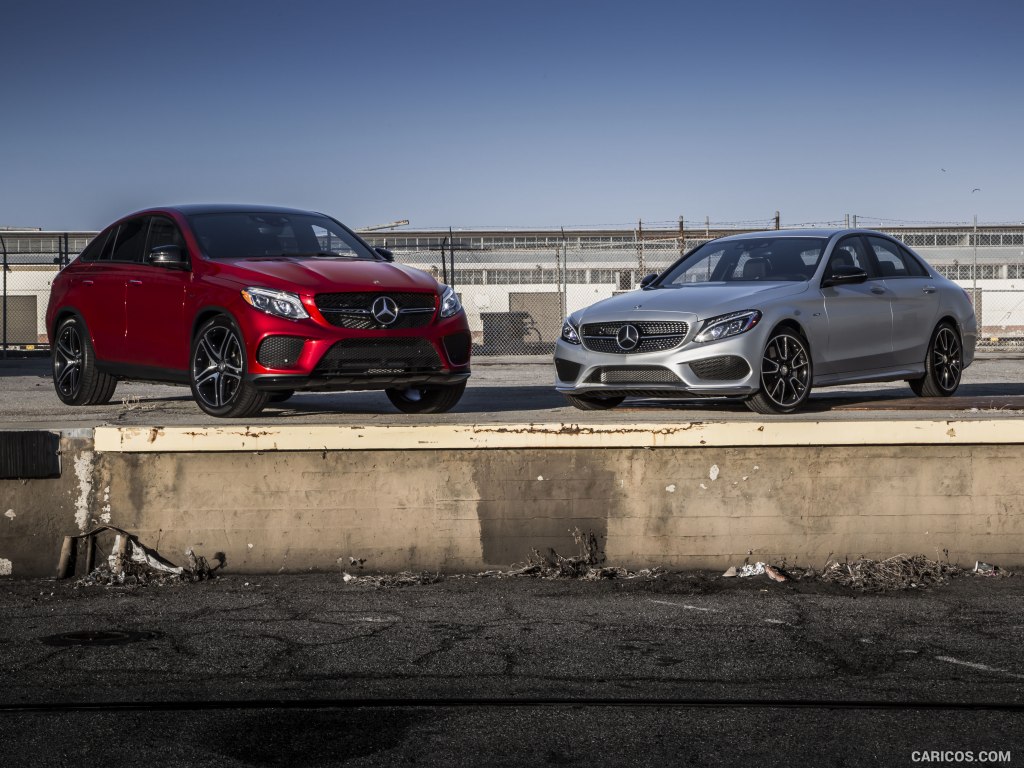 2016 Mercedes-Benz C450 AMG Sedan (US-Spec) and Mercedes-Benz GLE 450 AMG Coupe - Front