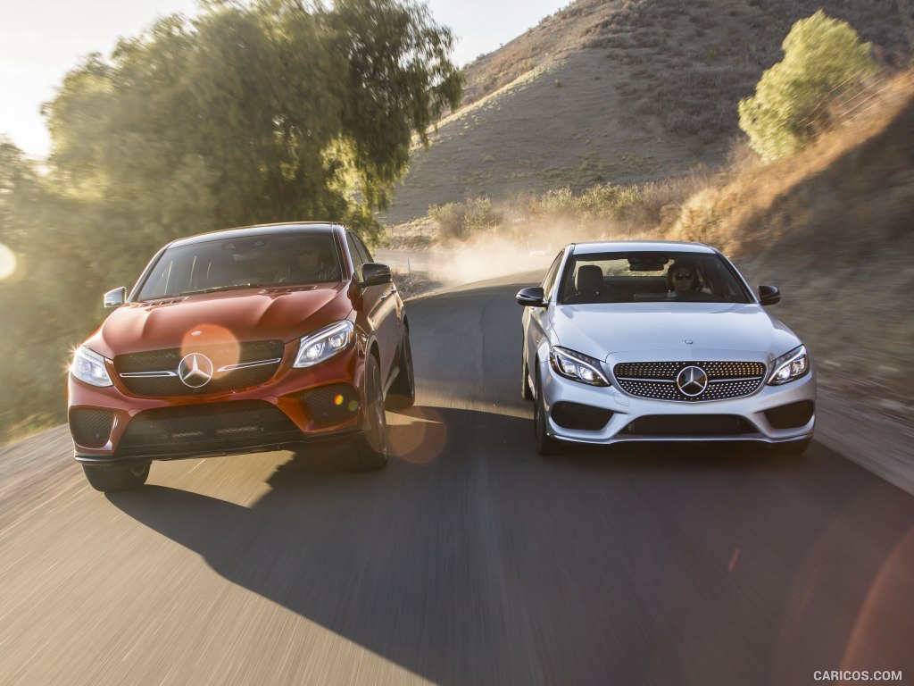 2016 Mercedes-Benz C450 AMG Sedan (US-Spec) and Mercedes-Benz GLE 450 AMG Coupe - Front