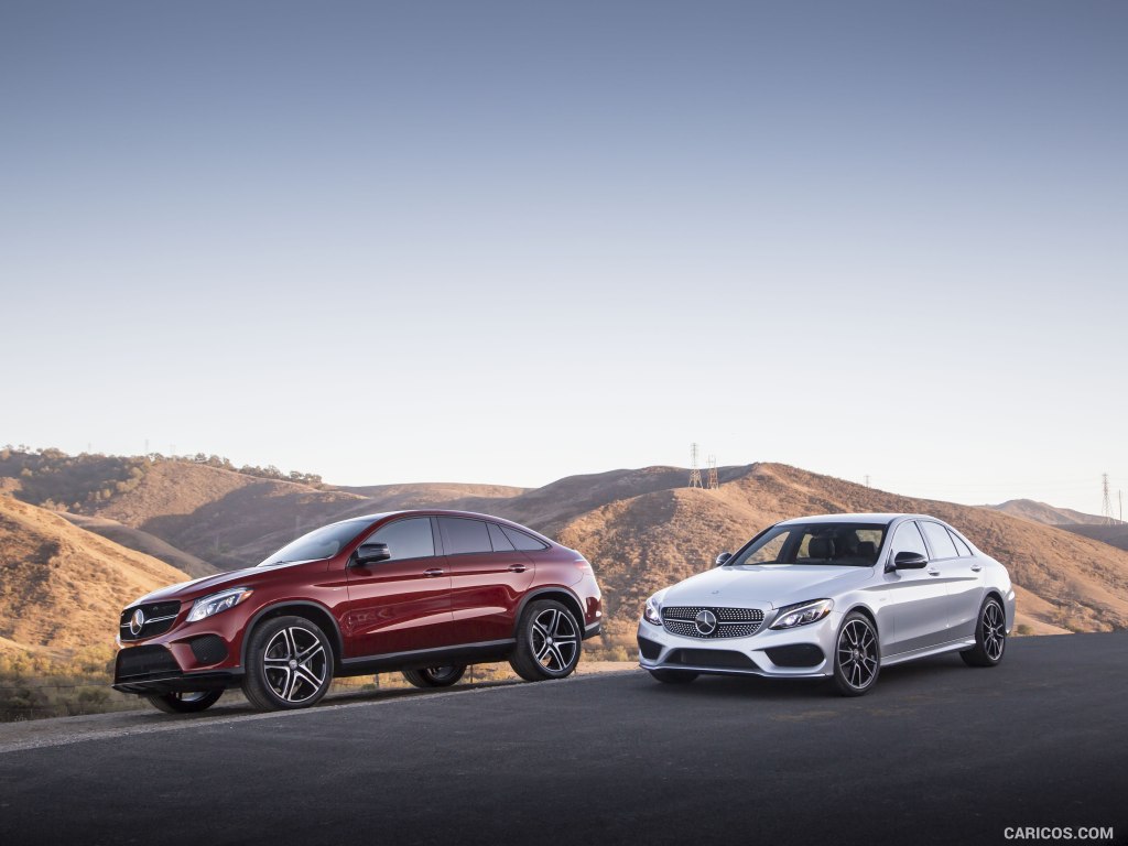 2016 Mercedes-Benz C450 AMG Sedan (US-Spec) and Mercedes-Benz GLE 450 AMG Coupe - Front