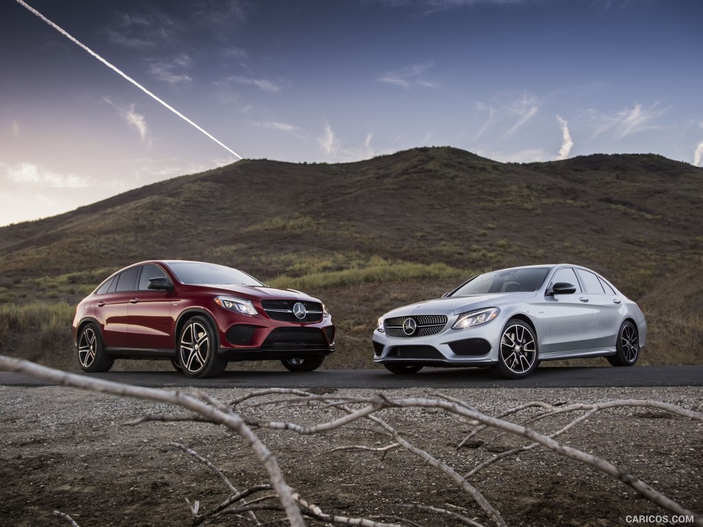 2016 Mercedes-Benz C450 AMG Sedan (US-Spec) and Mercedes-Benz GLE 450 AMG Coupe - Front