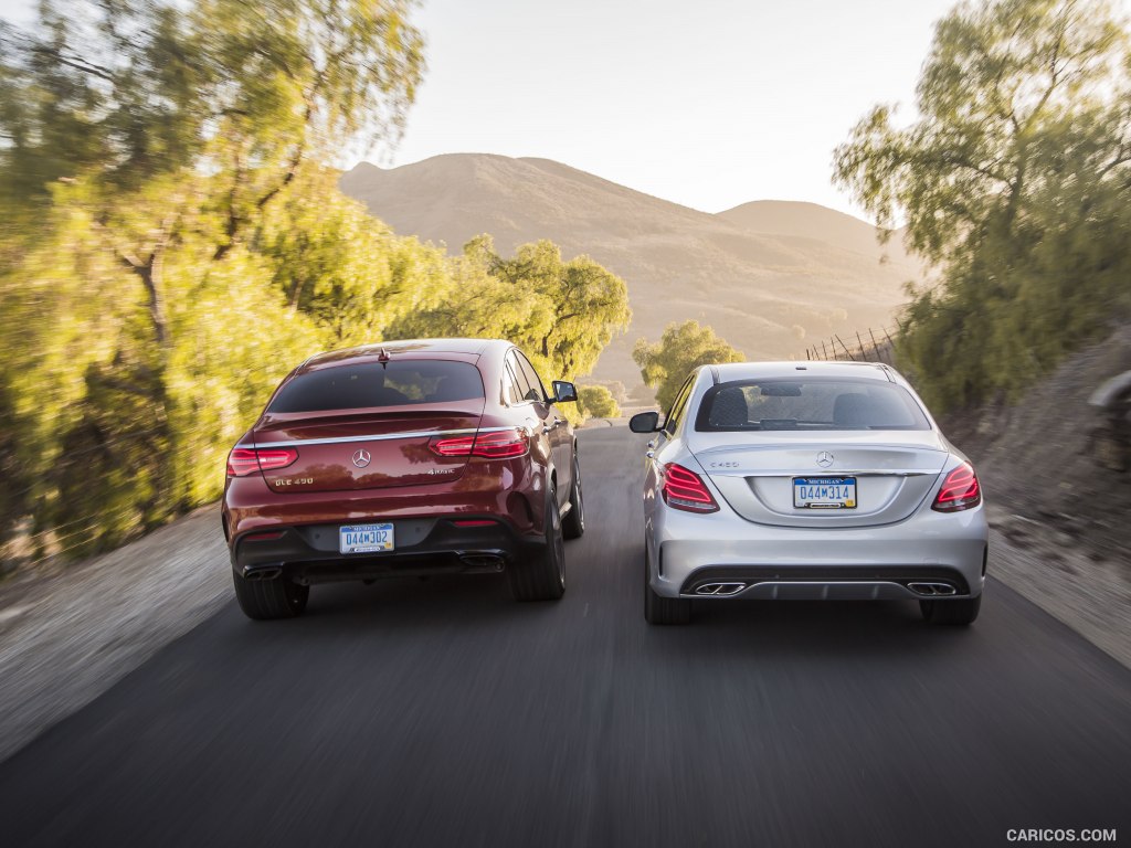 2016 Mercedes-Benz C450 AMG Sedan (US-Spec) and Mercedes-Benz GLE 450 AMG Coupe - Rear