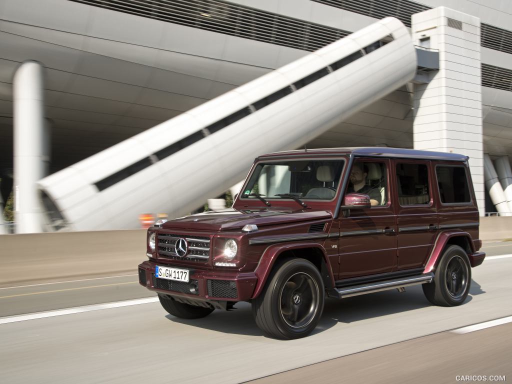 2016 Mercedes-Benz G-Class G500, exterior (Designo Mysticred Bright) - Front