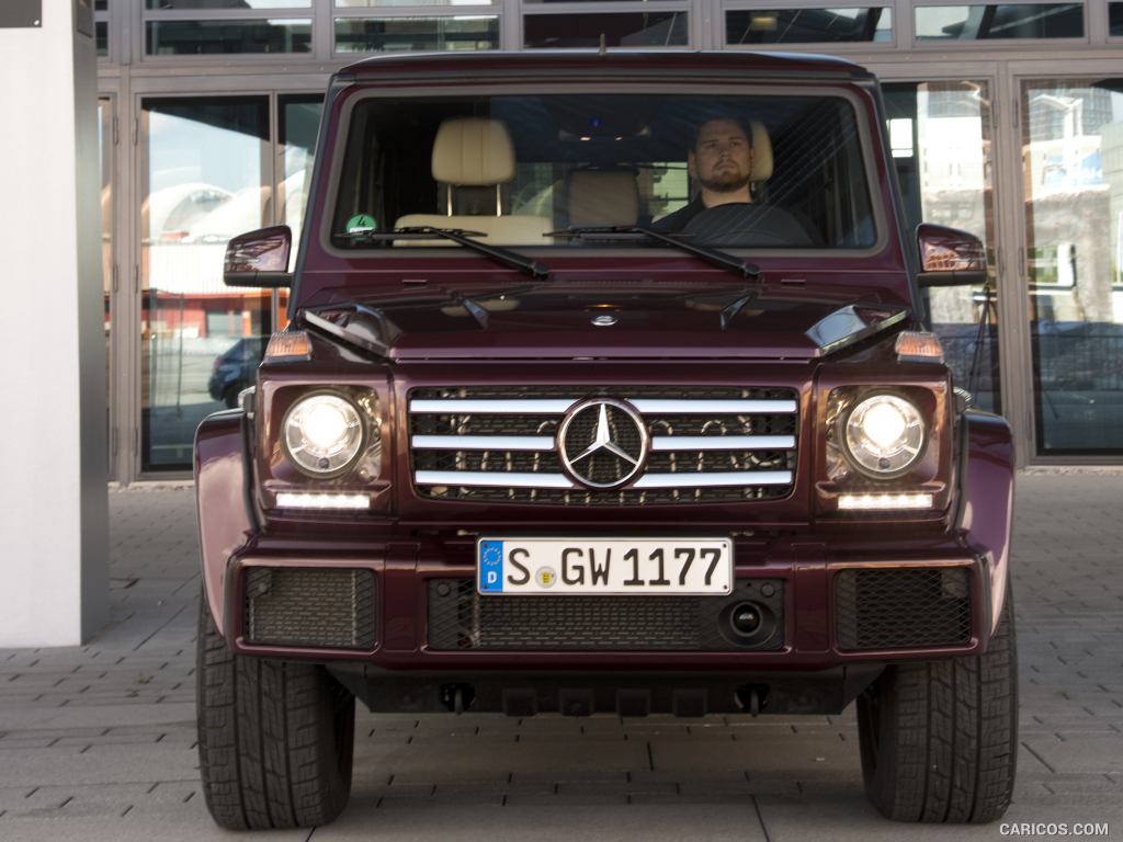 2016 Mercedes-Benz G-Class G500, exterior (Designo Mysticred Bright) - Front