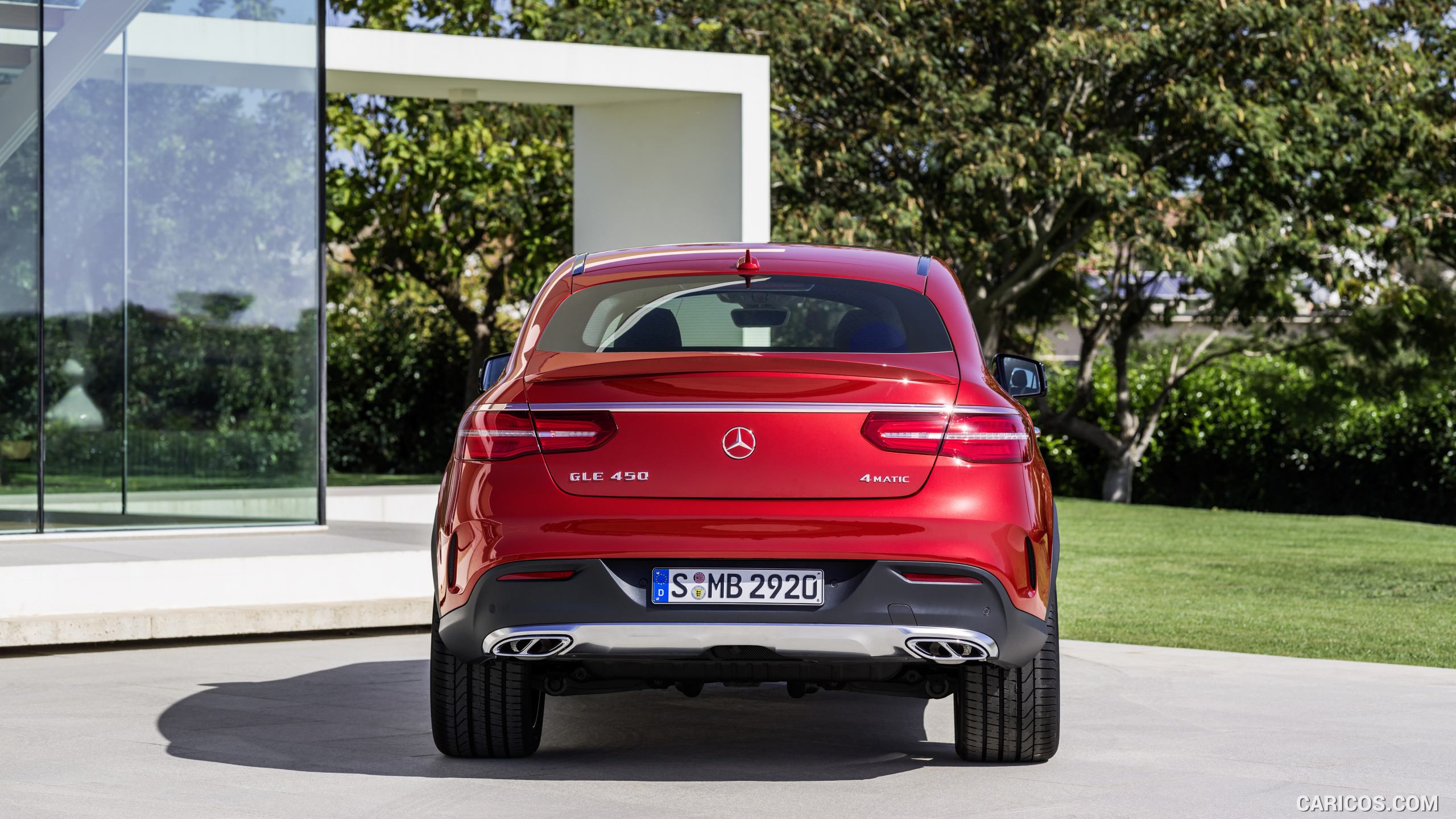 2016 Mercedes-Benz GLE 450 AMG Coupe 4MATIC (Designo Hyacinth Red Metallic) - Rear, #8 of 115