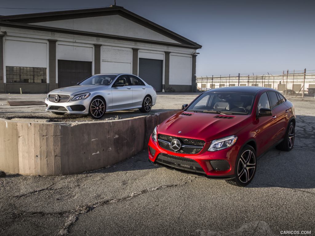 2016 Mercedes-Benz GLE 450 AMG Coupe 4MATIC (US-Spec) and C450 AMG - Front