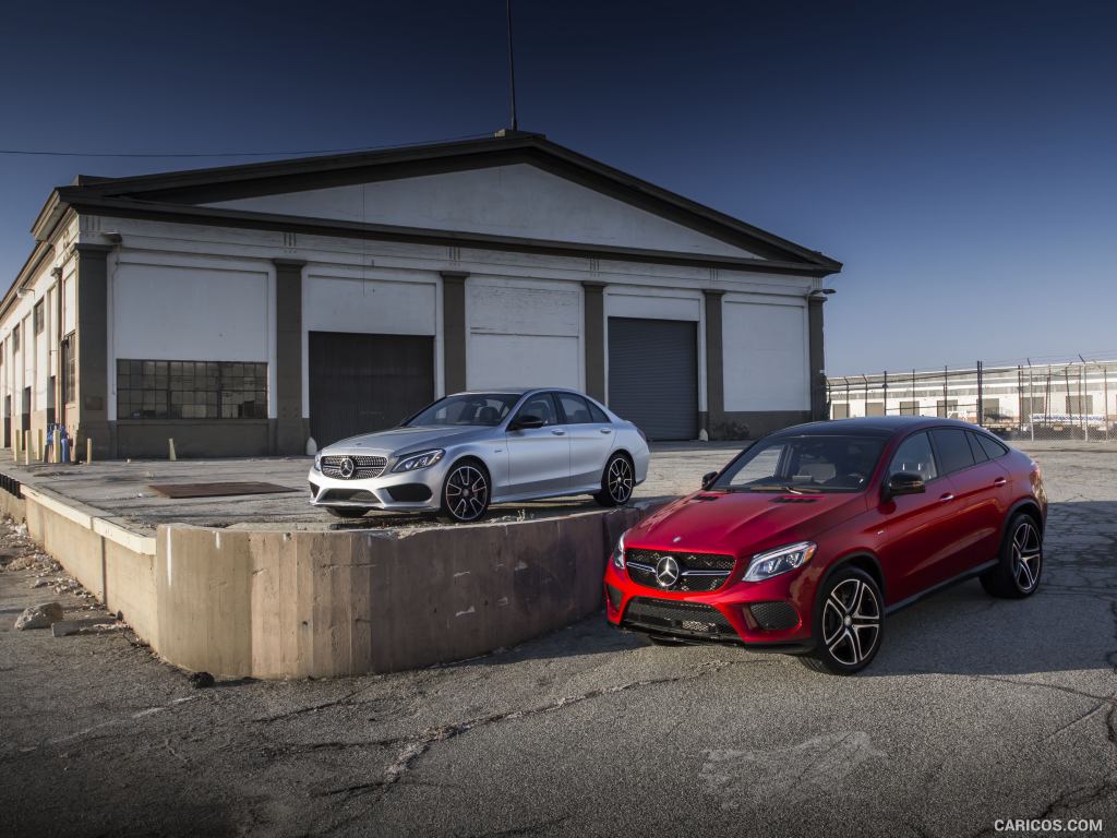 2016 Mercedes-Benz GLE 450 AMG Coupe 4MATIC (US-Spec) and C450 AMG - Front