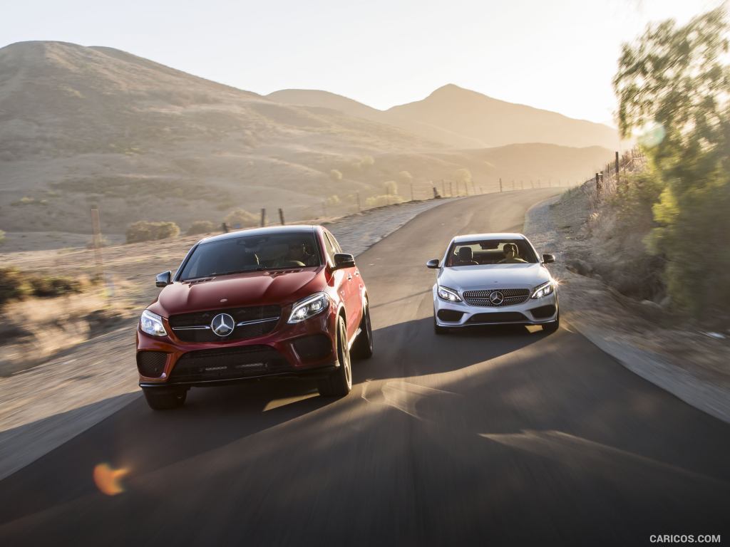 2016 Mercedes-Benz GLE 450 AMG Coupe 4MATIC (US-Spec) and C450 AMG - Front