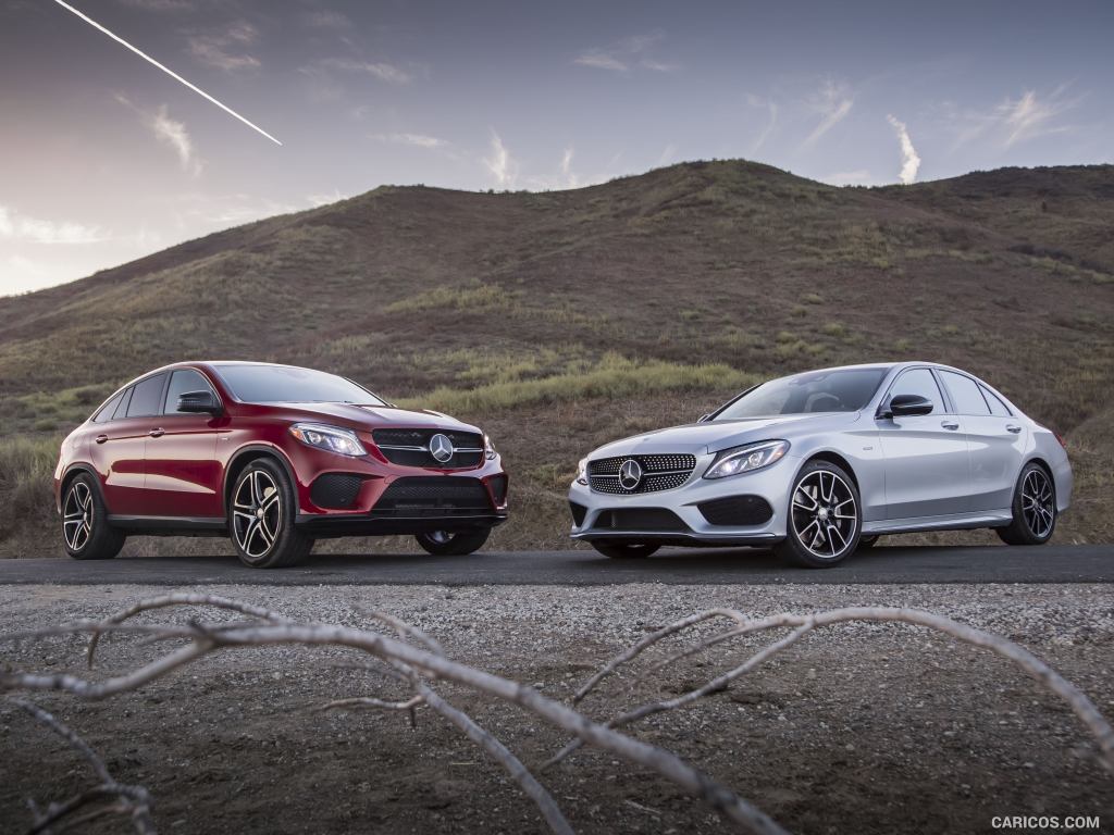 2016 Mercedes-Benz GLE 450 AMG Coupe 4MATIC (US-Spec) and C450 AMG - Front