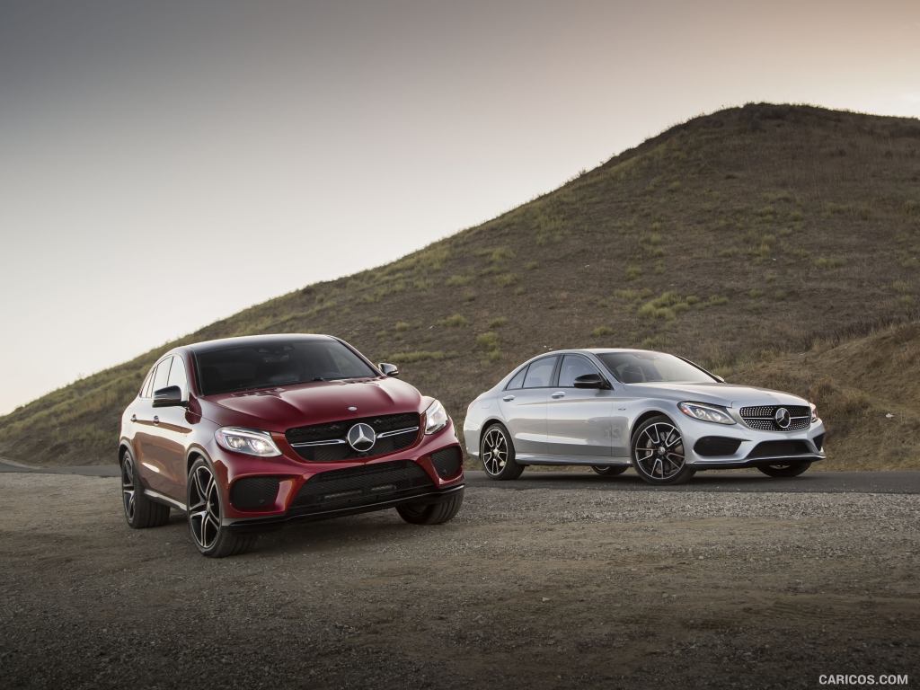 2016 Mercedes-Benz GLE 450 AMG Coupe 4MATIC (US-Spec) and C450 AMG - Front