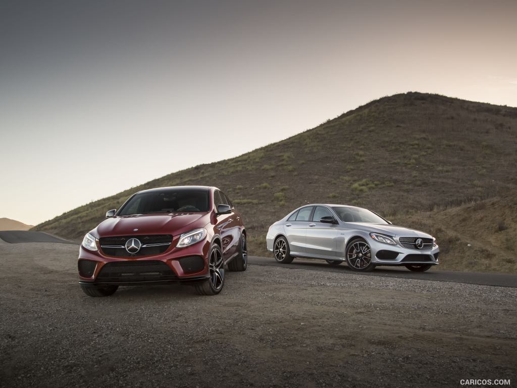 2016 Mercedes-Benz GLE 450 AMG Coupe 4MATIC (US-Spec) and C450 AMG - Front