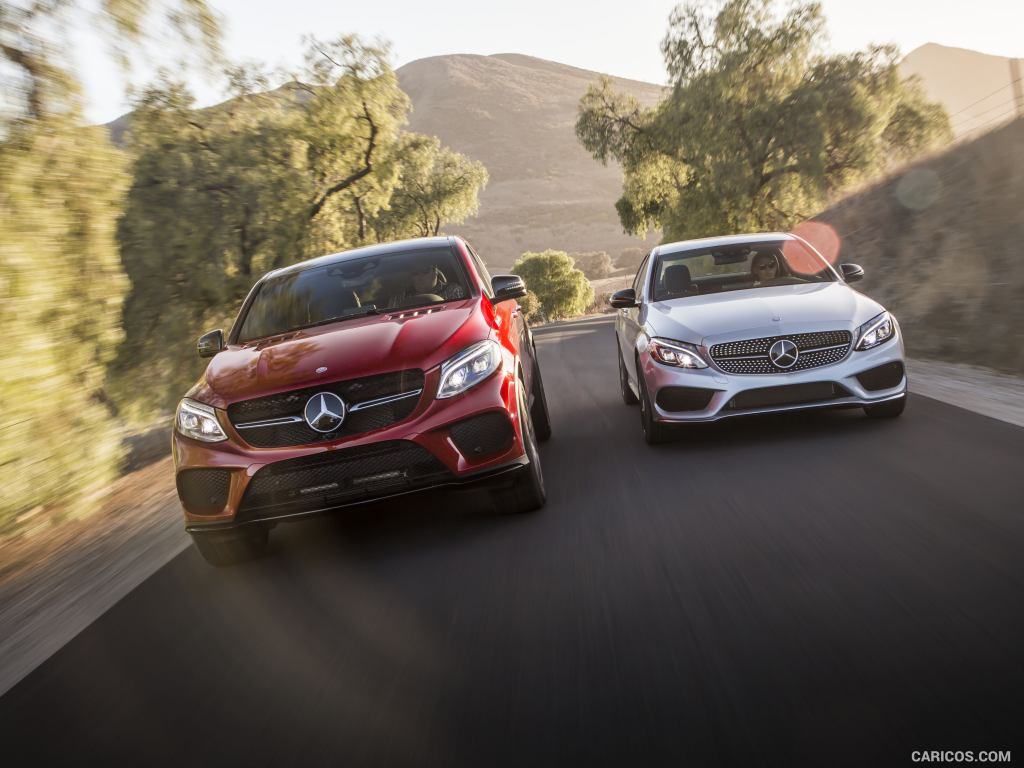 2016 Mercedes-Benz GLE 450 AMG Coupe 4MATIC (US-Spec) and C450 AMG - Front