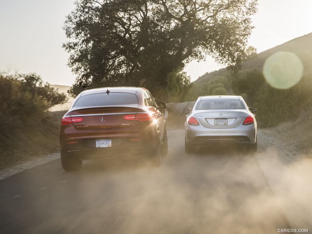 2016 Mercedes-Benz GLE 450 AMG Coupe 4MATIC (US-Spec) and C450 AMG - Rear