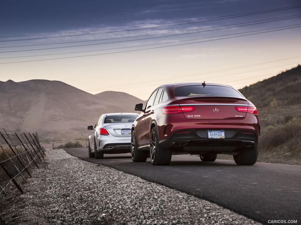 2016 Mercedes-Benz GLE 450 AMG Coupe 4MATIC (US-Spec) and C450 AMG - Rear