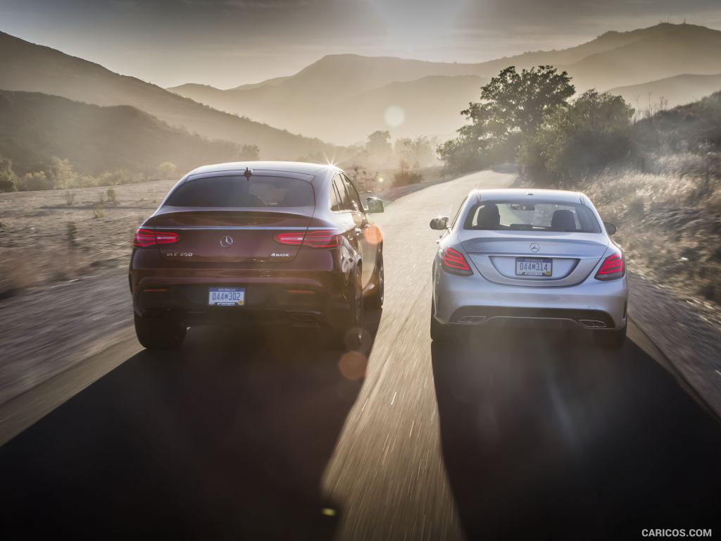 2016 Mercedes-Benz GLE 450 AMG Coupe 4MATIC (US-Spec) and C450 AMG - Rear