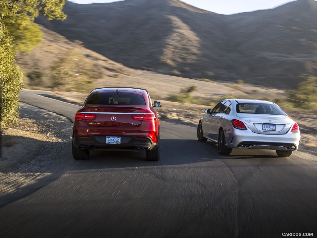 2016 Mercedes-Benz GLE 450 AMG Coupe 4MATIC (US-Spec) and C450 AMG - Rear