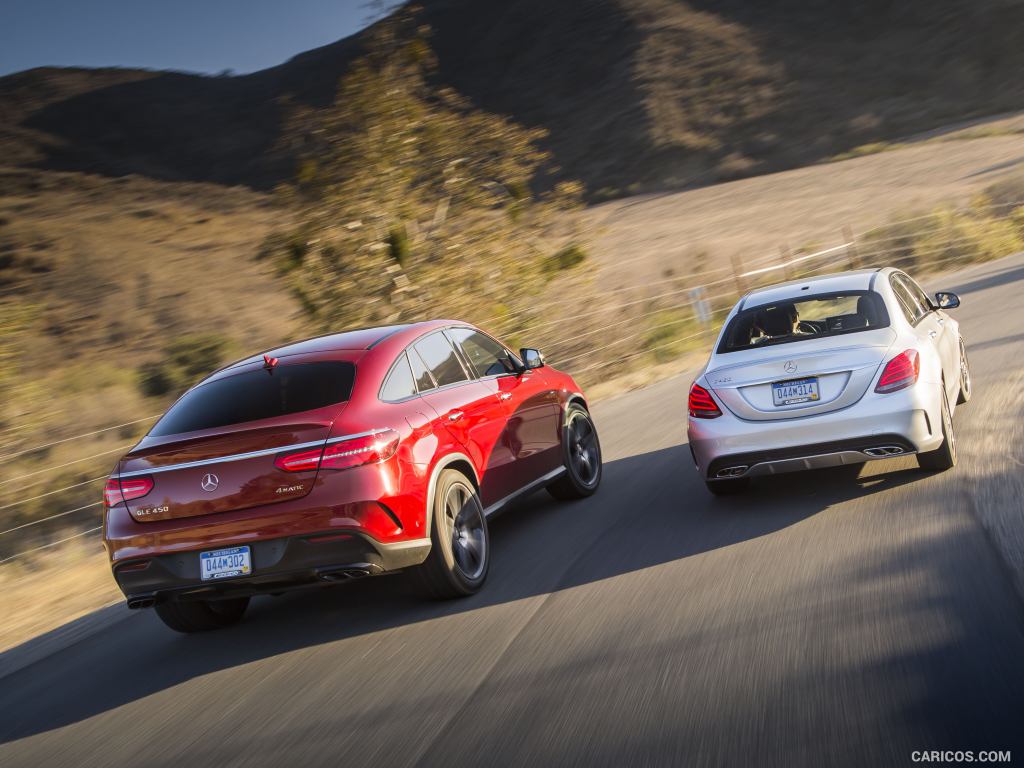 2016 Mercedes-Benz GLE 450 AMG Coupe 4MATIC (US-Spec) and C450 AMG - Rear